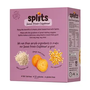 Bánh Khoai Lang Giòn, Sweet Potato Crispbread, Gluten Free (130g) - SPLIITS